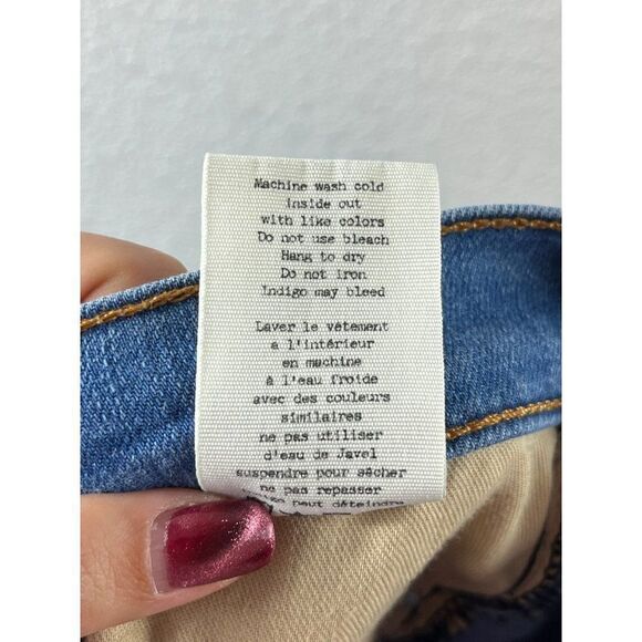 rag & bone Jeans the Capri Low Rise Light Wash Denim Raw Hem Women's Size 25 - Picture 12 of 13